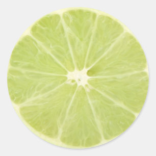 Lime Fruit Fresh Slice Classic Round Sticker