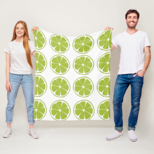 Lime Fruit Green Lime Pattern Fleece Blanket