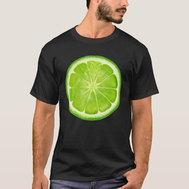 Lime Fruit Group Costume Funny Halloween Party T-Shirt (Front)