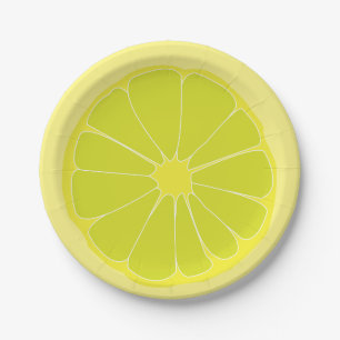 Lime Fruit Party Paper Plate