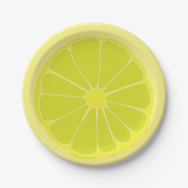 Lime Fruit Party Paper Plate (Front)