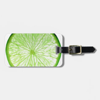 Lime Fruit Slice Isolated Over White Background Luggage Tag