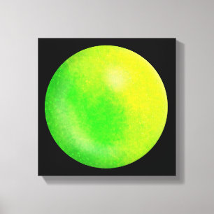 Lime Galaxy Orb – Lime and Neon Green Canvas Print