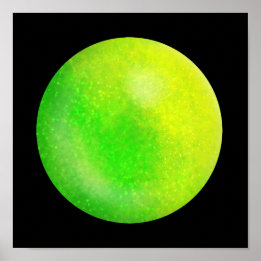 Lime Galaxy Orb – Lime and Neon Green Marble Print