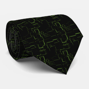 "Lime" Geometric Art  Tie