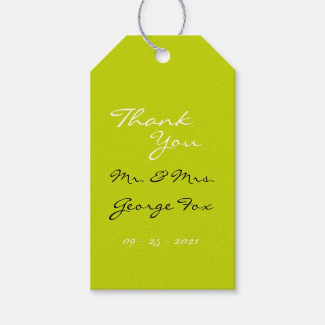 Lime Gift Tags (Front)