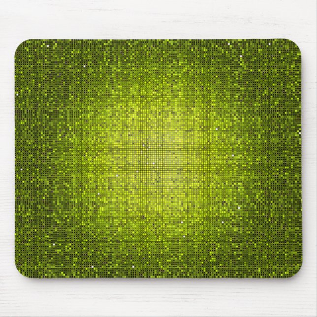 Lime Glitter Sequin Disco Personalised Mousepad (Front)
