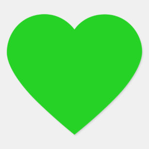 Lime green 00cc00 heart sticker