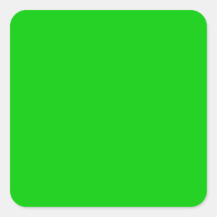 Lime green 00cc00 square sticker