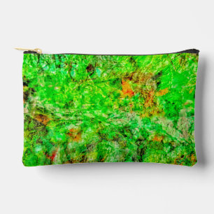 Lime green abstract Cut Sew Bag,Deep green delight Accessory Pouch