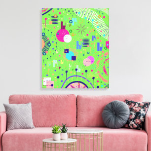Lime Green Abstract Print