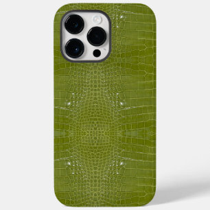 Lime Green Alligator Texture Print Case-Mate iPhone 14 Pro Max Case