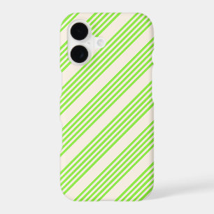 Lime green and beige five stripes pattern