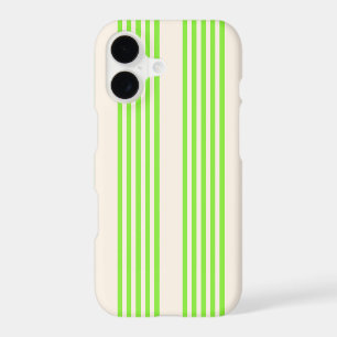 Lime green and beige five stripes pattern