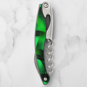 Lime green and black curling, with some shadow? corkscrew