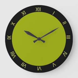 Lime Green and Black Kitchen Wall Clock