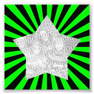 Lime Green and Black Starburst Frame Photo