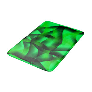 Lime green and black undulation, with shadow? bath mat