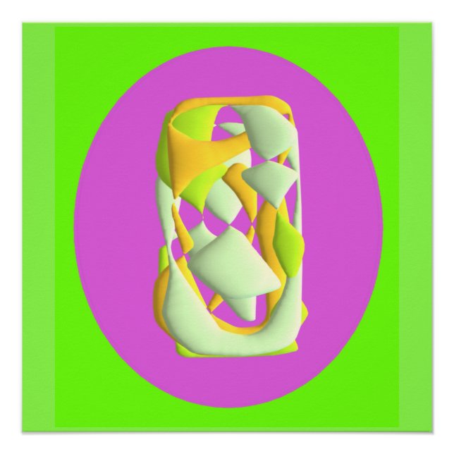 Lime Green and bright purple patterns     Tapestry Poster (Front)