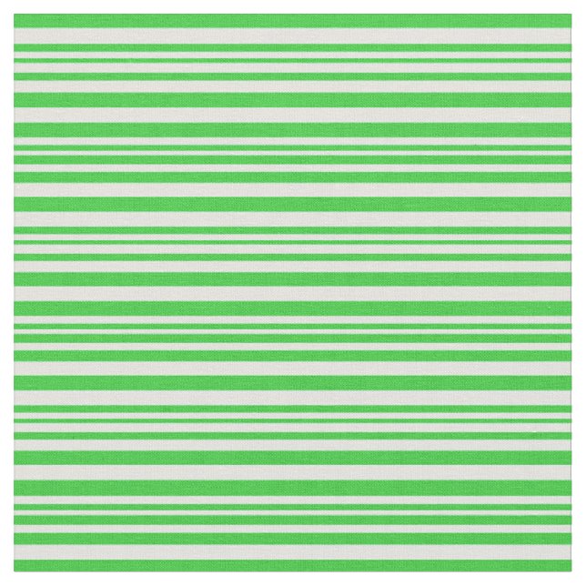 Lime Green and Light Cyan Lines Pattern Fabric (Close Up)