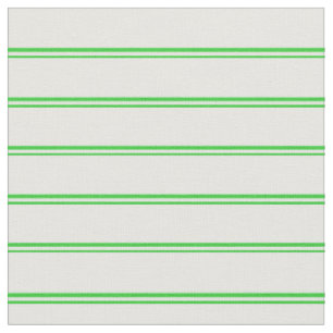 Lime Green and Mint Cream Lines Fabric