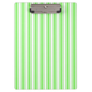 Lime green and white candy stripes clipboard