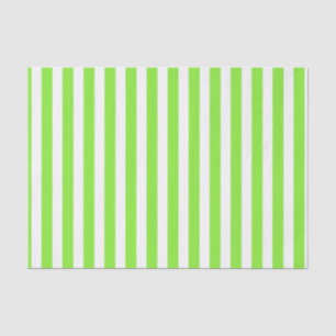 Lime green and white candy stripes tissue paper