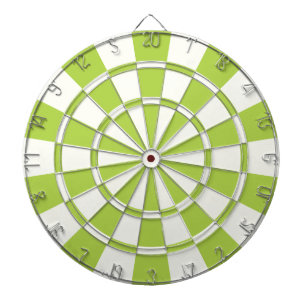 Lime Green And White Dartboard