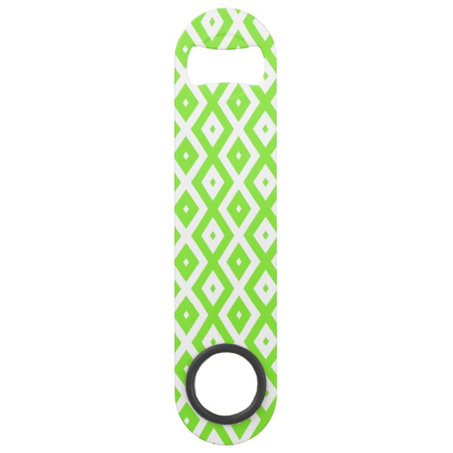 Lime green and white diamond pattern (Front)