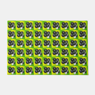 Lime Green And Yellow Lawn Bowls Pattern, Doormat