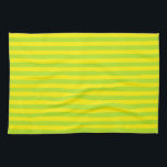 Lime Green and Yellow Stripes Tea Towel<br><div class="desc">Abstract digital art of lime green and yellow stripes.</div>