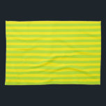Lime Green and Yellow Stripes Tea Towel<br><div class="desc">Abstract digital art of lime green and yellow stripes.</div>