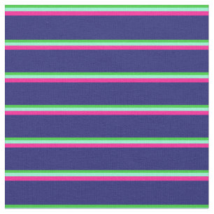 Lime Green, Aquamarine, Deep Pink & Midnight Blue Fabric