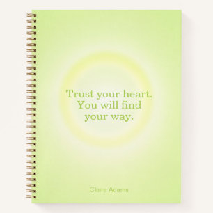 Lime Green Aura Message Notebook