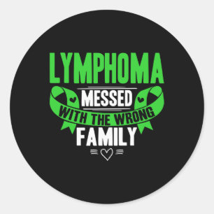 Lime Green Awareness Ribbon Blood Cancer  Classic Round Sticker