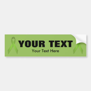 Lime Green Awareness Ribbon Bumper Sticker