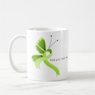 Lime Green Awareness Ribbon Butterfly Coffee Mug