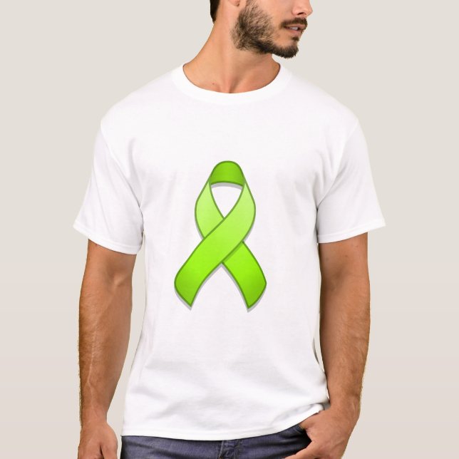 Lime Green Awareness Ribbon T-Shirt (Front)