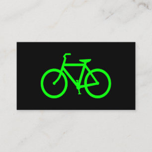 Lime Green Bike Business Card