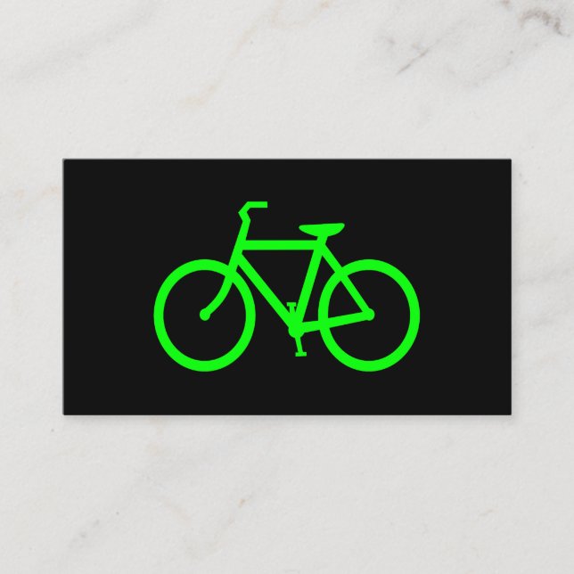 Lime Green Bike Business Card (Front)