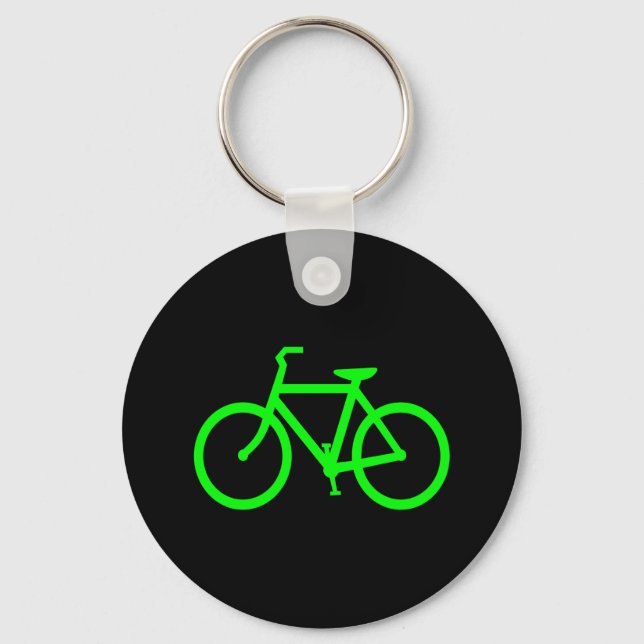Lime Green Bike Key Ring (Front)