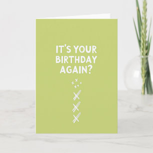 Lime Green Birthday Card