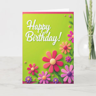 Lime Green Birthday Frame Card