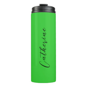 Lime Green Black Elegant Minimal Customised Thermal Tumbler