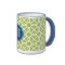 Lime Green & Blue Geometric Pattern Monograms