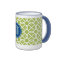 Lime Green & Blue Geometric Pattern Monograms