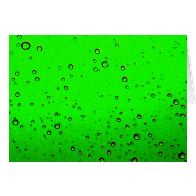 Lime Green Bubbles Card (Front Horizontal)