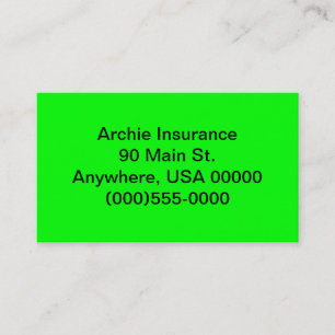 Lime Green Business Cards