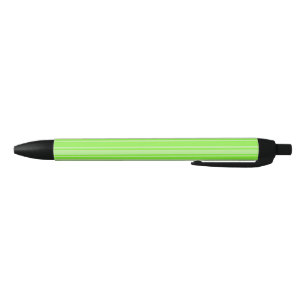 Lime green candy stripes black ink pen