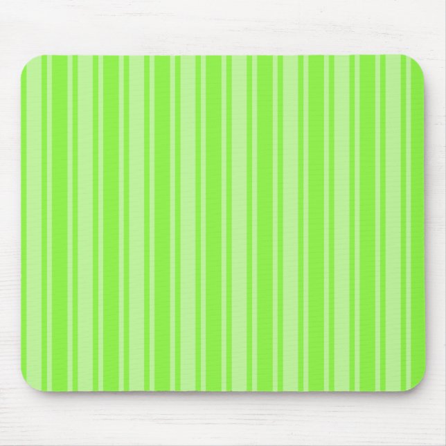 Lime green candy stripes mouse mat (Front)
